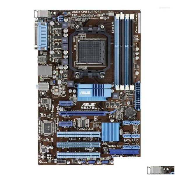 Placas base Asus M5A78L Placa base original Ddr3 Socket Am3 / Am3 Soporte 32G Ram Placa base Pci-E 2.0 Amd 760G Computadora Entrega directa Otfky