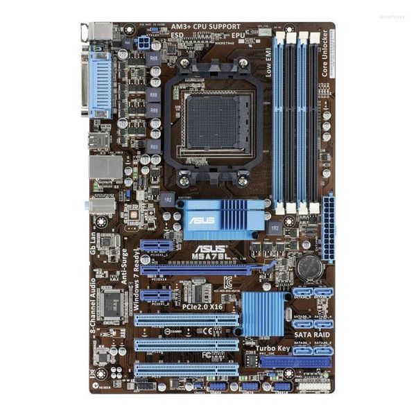 Placas base Asus M5A78L Placa base original DDR3 Socket AM3 / AM3 Soporte 32G RAM Placa base PCI-E 2.0 AMD 760G Computadora