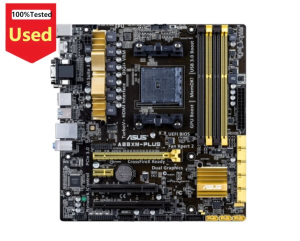 Cartes mères ASUS Socket FM2 / FM2 + A88Xmplus Motherboard AMD A10 DDR3 64GB PCIE 3.0 HDMICIPATIBLE A8 A6 A4 BURANCE A88X Utilisé