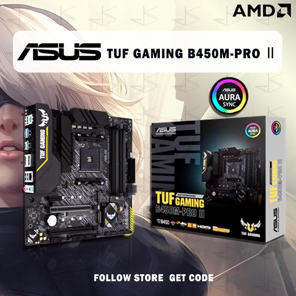 Placas base ASUS TUF GAMING B450M PRO II AMD B450 DDR4 4400MHz 128G M.2 SATA 6Gb/ USB 3.2 Soporte R3 R5 R7 R9 Desktop AM4 CPU