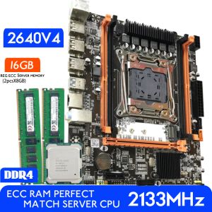 Cartes mères ATtermiter DDR4 D4 Ensemble de carte mère avec Xeon E5 2640 V4 LGA20113 CPU 2PCS x 8 Go = 16 Go 2133Mz RAM ECC Server Memory DDR4