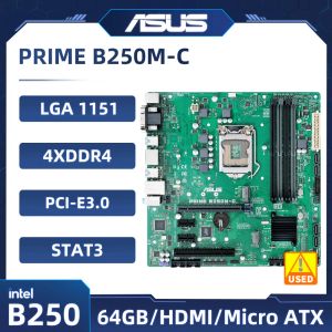 Cartes mères B250 Motherboard Asrock Prime B250MC LGA 1151 DDR4 64 Go USB3.0 PCIe 3.0 SATA3 M.2 Micro ATX Prise en charge du 7e / 6e génération