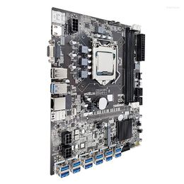 Moederborden b75 eth mining moederbord G550 CPU -schakelaar kabel sata thermische kussen LGA1155 12 PCIE naar USB DDR3