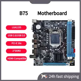 Cartes mères B75 jeu PCIE PCIE 16X DDR3 Mémoire 16 Go Ordinateur Bourse Conte de main