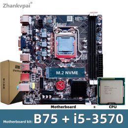 Placas base B75 LGA 1155 Computadora de escritorio Motherboard Quad Core Intel Core i53570 CPU RAM 8GB 1600MHz DDR3 Memoria