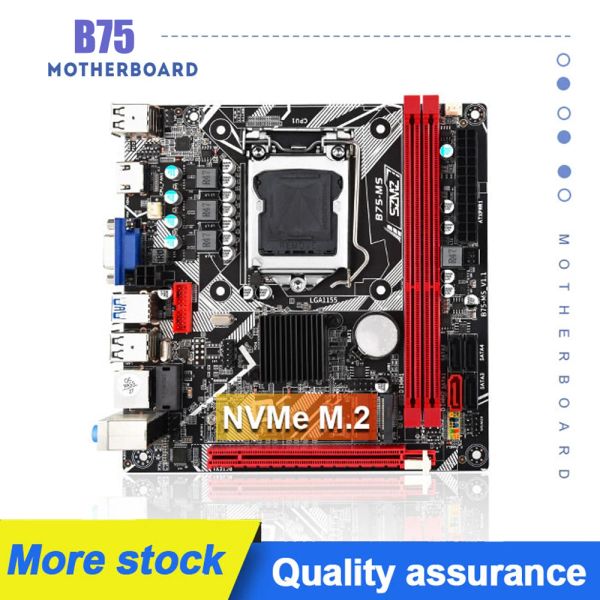 Placas base B75 MS placa base ITX LGA 1155 Soporte Core i5 i7 Proceso 16 GB Memoria PlacA MAE DDR3 Mini ITX Parrle