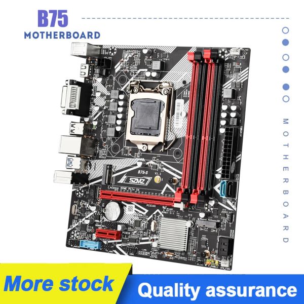 Cartes mères B75S LGA 1155 Motorboard LGA1155 NVME M.2 Prise en charge SSD 4 * DDR3 PC Double canaux USB3.0 SATA3.0