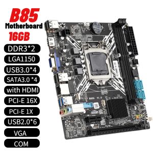 Placas base B85 PC La placa base LGA1150 de hasta 16 GB DDR3 DUAL canal HDMicompatible+VGA Com SATA3.0 USB3.0 PCIe 16X Graphics Card Socket