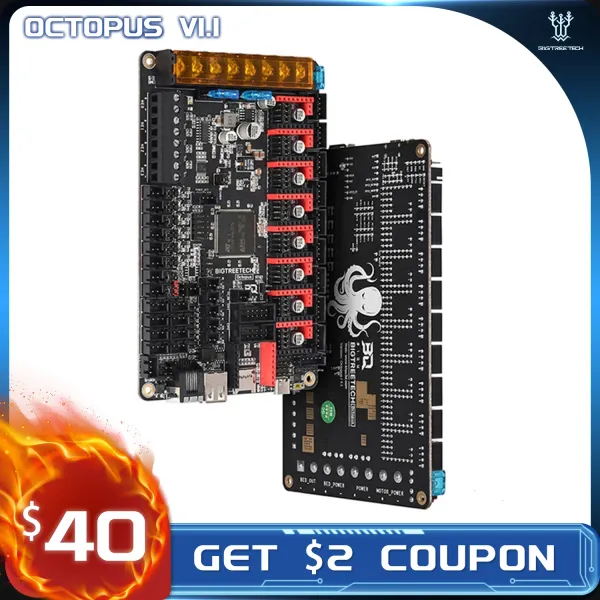 Placas base BigTreetech BTT Octopus Motherboard Tablero de control de 32 bits TMC2209 TMC5160 PIEZAS 3D PIEZAS VS SKR V1.4 TURBO PARA VORON 2.4 CR10