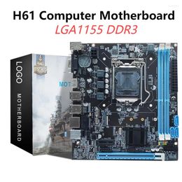 Moederborden Computer Moederbord H61 16GB Micro-ATX Desktops Moederbord LGA1155 Socket I3/I5/I7 CPU Ondersteuning 2 X DDR3 4 SATA 2.0 Voor Kantoor