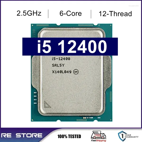 Cartes mères Core I5-12400 I5 12400 2.5GHz 6 cœurs 12 threads processeur d'unité centrale 10NM L3 18M 65W LGA 1700 sans refroidisseur B760 carte mère