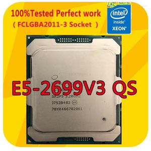 Cartes mères E5-2699V3 QS Intel Xeon 2.3GHZ 18 cœurs processeur CPU 45M 135W LGA2011-3 pour carte mère X99