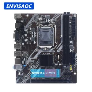 Cartes mères Envisaoc H61 Motherboard LGA 1155 Support Intel Core i3 / i5 / i7 CPU 2e et 3e générations WiFi M.2 NVME SSD DDR3 DDR3