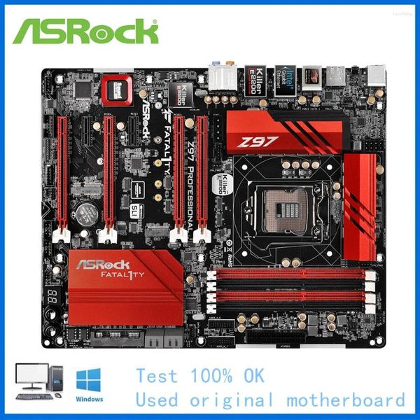 Placas base para ordenador profesional ASRock Z97, placa base USB3.0 SATAIII LGA 1150 DDR3, placa base de escritorio usada