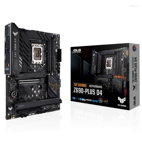 Cartes mères pour Asus TUF GAMING Z690-PLUS D4 ordinateur de bureau d'origine Intel Z690 DDR4 carte mère LGA 1700 prise en charge 12900KF 12700K 12400