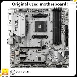 Moederborden Voor B450 B450M MORTEL TITANIUM Moederbord Socket AM4 AMD DDR4 USB3.0 SATA3 Originele Desktop Moederbord Gebruikt