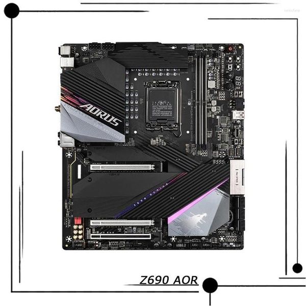 Placas base para Gigabyte Lga1700 2 Ddr5 64Gb E-Atx Placa base de escritorio Z690 Aorus Tachyon Drop Delivery Computadoras Redes Computadora Otcye