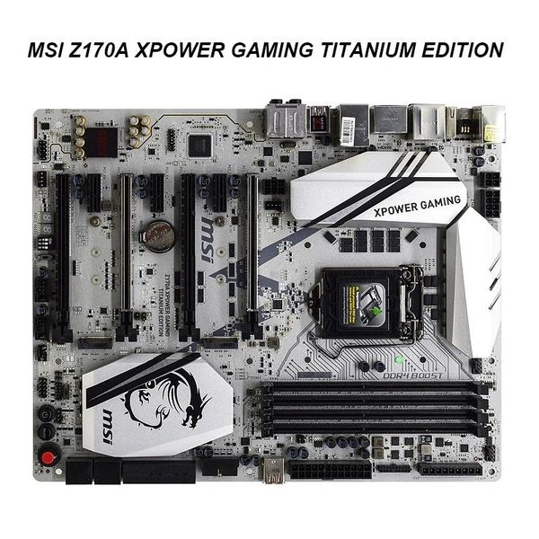 Cartes mères pour MSI Z170A XPOWER GAMING TITANIUM EDITION PC 1151 Z170 avec carte mère d'occasion de bureau M.2