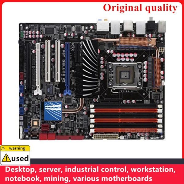 Cartes mères pour P6T Deluxe V2 LGA 1366 DDR3 ATX Intel X58 Overclocking Bureau Contexte Main Sata III USB3.0