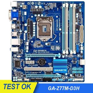 Moederborden GA-Z77M-D3H Originele Moederbord USB3.0 SATA III LGA1155 DDR3 Voor Intel Z77 Z77M Desktop Moederbord GebruiktMoederborden