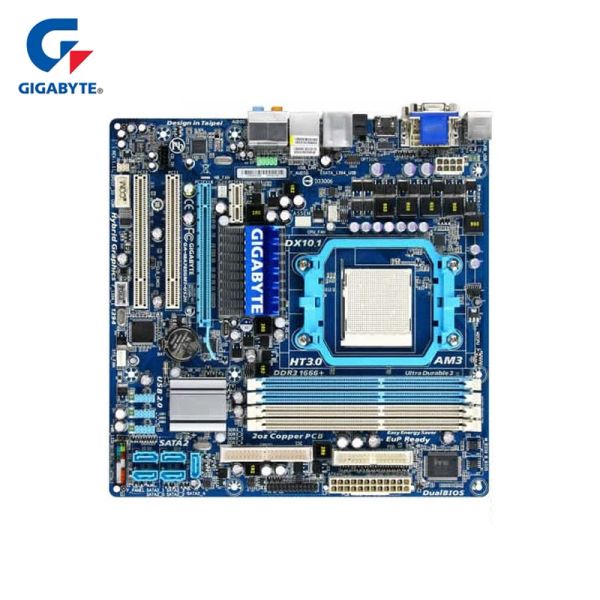 Cartes mères Gigabyte GAMA785GMTUS2H Carte mère pour AMD 785G DDR3 16GB USB2 AM2 / AM2 + / AM3 MA785GMT US2H BROCKTOP MAIN MAINS