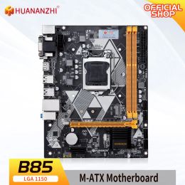 Cartes mères Huananzhi B85 Carte mère MATX Intel LGA 1150 I3 I5 I7 E3 DDR3 1600MHz 16GB M.2 SATA3 USB3.0 VGA DVI HDMICOMPATIBLE