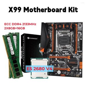 Cartes mères Huananzhi BD4 LGA 2011-3 Carte mère avec kit combo Ensemble Xeon E5 2680 V4 2 8G DDR4 2133 ECC Memory NVME USB3.0 ATX Server