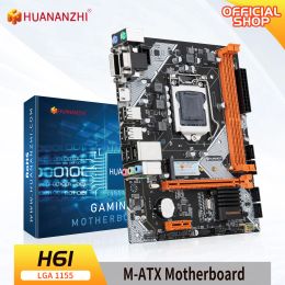 Cartes mères Huananzhi H61 Carte mère MATX pour Intel LGA 1155 Support i3 i5 i7 DDR3 1333 1600MHz 16GB SATA M.2 USB2.0 VGA HDMICOMPATIBLE