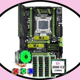 Cartes mères Huananzhi X79 Super Gaming Set Set Dual M.2 SSD Slot CPU Intel Xeon E5 2690 2,9 GHz 6 Tubes RAMER RAM 64G (4 * 16G) REG ECC