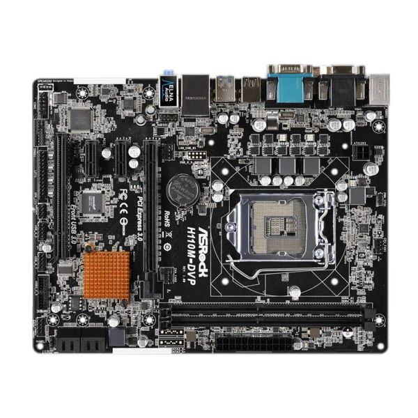 Cartes mères Intel H110 Carte mère ASROCK H110MDVP Motorboard LGA 1151 DDR4 32 Go 4XSATA3 USB 3.1MICRO ATX pour la 7e / 9e génération Intel Core