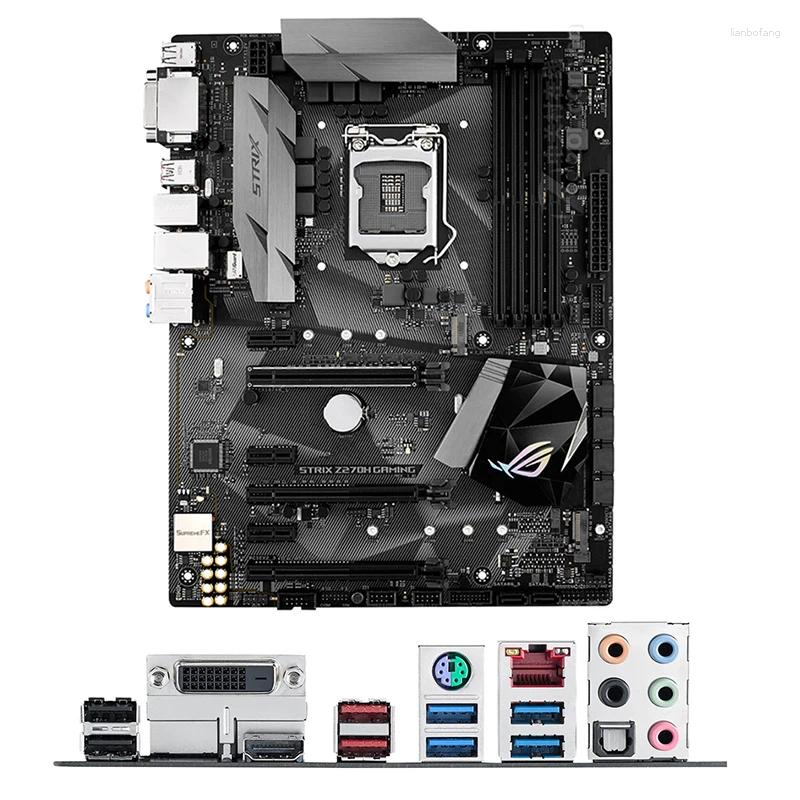 マザーボードIntel Z270 Z270H ROG STRIXゲーミングマザーボードは元のLGA1151 LGA 1151 DDR4 M.2 NVME USB3.0 SATA3デスクトップメインボードを使用しました