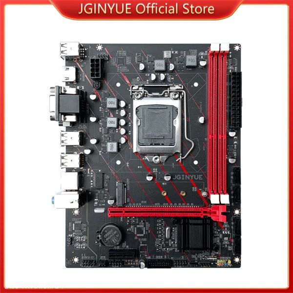 Cartes mères Jginyue H61 LGA 1155 Matx Motherboard Intel i3 i5 i7 E3 V2 CPU DDR3 1333 1600MHz 16GB RAM SATA USB2.0 VGA HDMI DVI H61MG