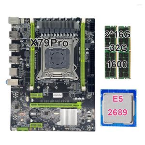 Cartes mères Keyiyou X79 Pro carte mère ensemble avec LGA 2011 Intel Xeon 2689 CPU 2 pièces 16GB 32GB ECC REG mémoire DDR3 RAM 1600Mhz 12800R D3