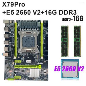 Moederborden KEYIYOU X79Pro Moederbord Set X79 Placa Mae LGA 2011 V1 V2 Met 16GB DDR3 ECC REG RAM XEON Kit E5 2660 Processor