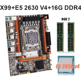 Cartes mères Keyiyou X99H D4 LGA 20113 Kit de carte mère Xeon avec 16 Go DDR4 2133MHz ECC RAM RAM Memory et Kit Xeon E5 2630 V4 CPU