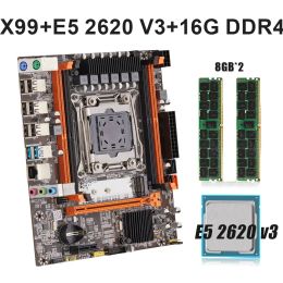 Kit de cartes mères Xeon X99 LGA 20113 Motherboard E5 2620V3 et 2 * 8 Go DDR4 2133MHz ECC Reg Memory Support M.2 NVME USB SATA PCIE X99