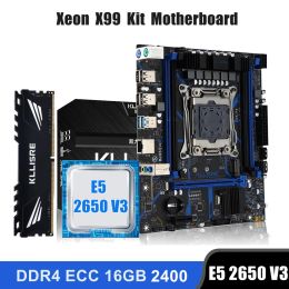 Cartes mères Kllisre X99 Kit combo de carte mère Set LGA 20113 Xeon E5 2650 V3 CPU DDR4 16 Go 2400MHz ECC Mémoire