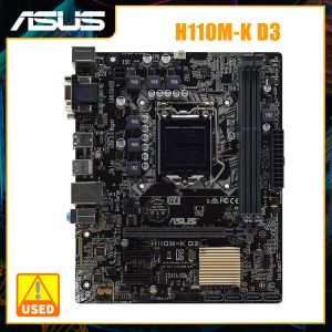 Cartes mères LGA 1151 carte mère ASUS H110MK D3 Motherboard DDR3 Intel H110 32GB PCIE 3.0 USB3.0 Micro ATX pour Core i5 6600K i3 7350K CPU