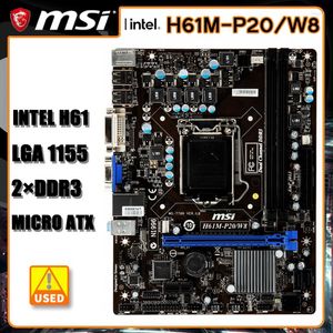 Cartes mères LGA 1155 Carte mère MSI H61M-P20/W8 Intel H61 DDR3 16GB PCI-E 3.0 USB 2.0 Micro-ATX
