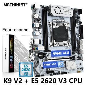 Cartes mères Machinis x99 Kit de carte mère LGA 20113 Set Xeon CPU E5 2620 V3 Prise en charge DDR4 ECC NONECC RAM MEMORY MATX M.2 NVME SSD USB3.0 K9