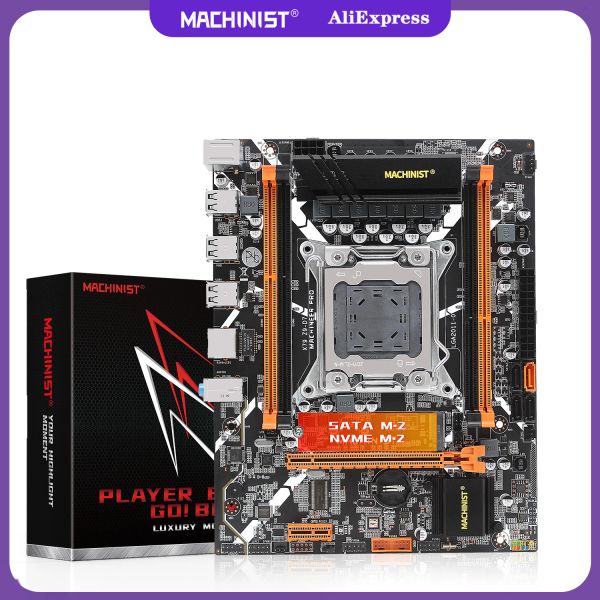 Cartes mères machiniste x79 Motherboard LGA 2011 Support Xeon E5 V1v2 CPU I7 Processeur DDR3 ECC RAM Memory SSD NVME M.2 Desktop Z9d7