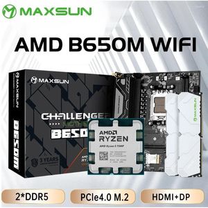 Cartes mères MAXSUN SET MOTHERE Set B650M WiFi avec CPU AMD Ryzen 5 7500F AM5 DDR5 16GB 2 5600MHz M.2 Composants informatiques B650
