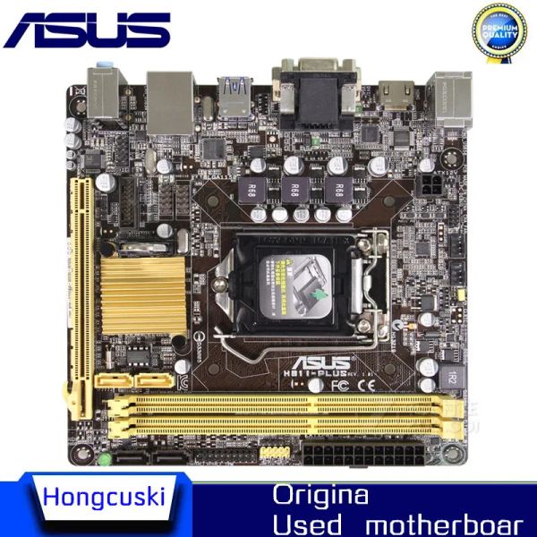 Placas base Mini ITX H81i para ASUS H81IPLUS DP COLECHE ORIGINAL LACKEL LGA 1150 DDR3 H81 16GB SATA3 USB3.0 Desktop Motherboard