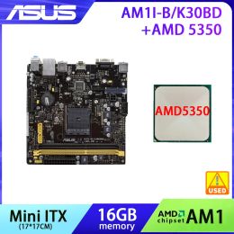 Cartes mères Mini Itx Motherboard Asus AM1IB / K30BD / DP SET AMD AM1 Chipset 2xddr3 16 Go Slot AMD AM1 PCIE 2.0 SATA2 USB2.0 17 * BUREAU 17CM