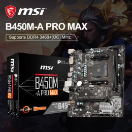 Cartes mères MSI B450M A Pro Max Motherboard Micro ATX AMD B450 DDR4 M.2 USB3.2 STAT 3.0 SSD 64G SOCKET AM4 PLACA MAE