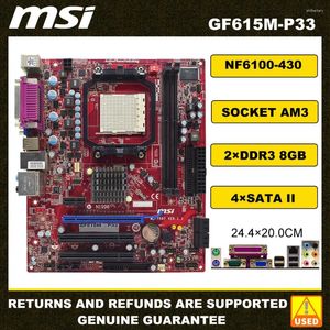 Boards mères MSI GF615M-P33 NF6100-430 SOCKET AM3 SUPPORT PHENOM II X3 / X4 et Athlon X2 / X3 / X4 DDR3 PCI-E X16 SATAII VGA Micro ATX