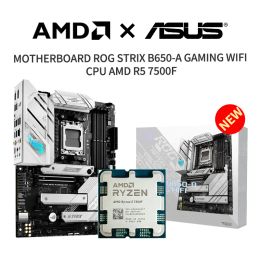 Cartes mères nouvelles Asus Rog Strix B650A Gaming WiFi Motorard + AMD R5 7500F CPU SUIT SOCKET AM5 sans ventilateur