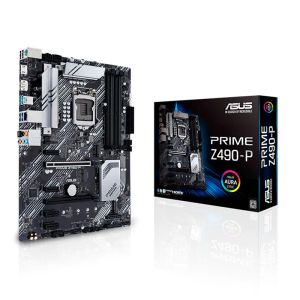 Cartes mères nouvelles LGA 1200 Intel Z490 Motorard Asus Prime Z490P Carte mère 128 Go DDR4 PCIe 3.0 M.2 USB3.2 ATX pour les processeurs de dixième génération