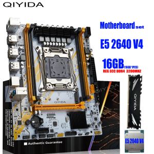 Moederborden Qiyida X99 Moederbordset LGA 20113 KIT COMBO XEON E5 2640 V4 CPU DDR4 16GB 3200MHZ REG ECC NVME M.2 SATA3.0