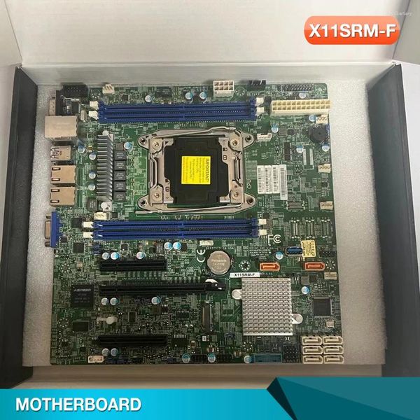 Cartes mères Monocanal 2066 broches C422 Puce W-2200 IPMI MicroATX pour carte mère industrielle Supermicro X11SRM-F